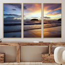 Beach Sunset Wall Art Canvas Print – Tropical Ocean Waves