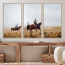 Western Cowboys Wall Art Canvas Print – Rustic Prairie