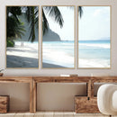 Tropical Beach Wall Art Canvas Print – Framed Serene Ocean