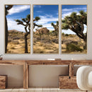 Joshua Tree Desert Wall Art Canvas Print – Framed