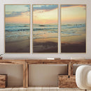 Sunset Seascape Wall Art Canvas Print – Framed Pastel Ocean