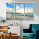 Minimalist Seaside Wall Art Canvas Print – Morning Glow