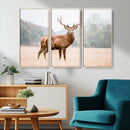 Vintage Wildlife Wall Art Canvas Print – Misty Landscape