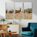 Rustic Deer Wall Art Canvas Print – Autumn Forest Woodland