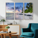 Tropical Beach Wall Art Canvas Print – Framed Sunset Glow
