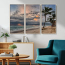 Tropical Storm Wall Art Canvas Print – Framed Moody Beach