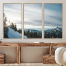 Snowy Mountain Wall Art Canvas Print – Frosty Peaks Alpine