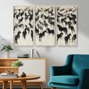 Wild Horse Stampede Wall Art Canvas Print – Monochrome by MyGreatCanvas | Canvas Wall Art Prints | Photo Prints & Wall Decor