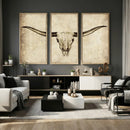 Longhorn Skull Wall Art Canvas Print – Rustic Western by MyGreatCanvas | Canvas Wall Art Prints | Photo Prints & Wall Decor