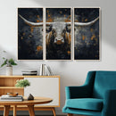 Rustic Longhorn Bull Wall Art Canvas Print – Vintage Western by MyGreatCanvas | Canvas Wall Art Prints | Photo Prints & Wall Decor