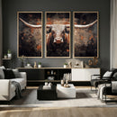 Abstract Longhorn Wall Art Canvas Print – Vintage Western by MyGreatCanvas | Canvas Wall Art Prints | Photo Prints & Wall Decor