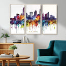 Atlanta Skyline Wall Art Canvas Print – Framed Colorful