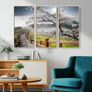 Sakura Cherry Blossom Pathway Canvas Wall Art – Tranquil