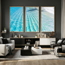 Crystal Clear Ocean Water Sunlit Reflections Palm Shadow Sandy Beach Tropical Wall Art for Home, Office Decor by MyGreatCanvas | Canvas Wall Art Prints | Photo Prints & Wall Decor