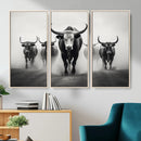 Texas Longhorn Wall Art Canvas Print, Framed Speckled Cow by MyGreatCanvas | Canvas Wall Art Prints | Photo Prints & Wall Decor