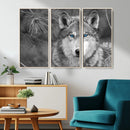 Wild Wolf Blue Eye Wall Art Canvas Print