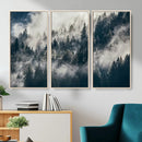 Foggy Pine Forest Wall Art – Framed Black White Nature by MyGreatCanvas | Canvas Wall Art Prints | Photo Prints & Wall Decor