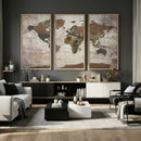 World Map Canvas Print – Framed Detailed Map of the World by MyGreatCanvas | Canvas Wall Art Prints | Photo Prints & Wall Decor