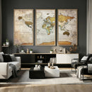 Personalized World Map Canvas Print – Colorful Watercolor by MyGreatCanvas | Canvas Wall Art Prints | Photo Prints & Wall Decor
