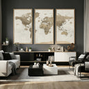 Detailed World Map Wall Art Canvas Print by MyGreatCanvas | Canvas Wall Art Prints | Photo Prints & Wall Decor