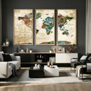 World Map Canvas Print – Framed Detailed Map of the World by MyGreatCanvas | Canvas Wall Art Prints | Photo Prints & Wall Decor