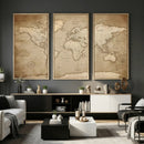 Colorful Watercolor World Map Canvas Wall Art – Framed by MyGreatCanvas | Canvas Wall Art Prints | Photo Prints & Wall Decor