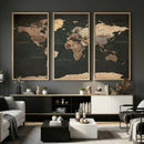 Vintage World Map Canvas Wall Art – Framed Travel Map for by MyGreatCanvas | Canvas Wall Art Prints | Photo Prints & Wall Decor