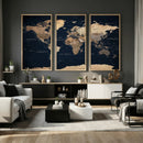 World Map Canvas Print – Detailed Map of the World Wall Art by MyGreatCanvas | Canvas Wall Art Prints | Photo Prints & Wall Decor