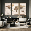 World Map Canvas Print – Framed Travel Map Wall Art for by MyGreatCanvas | Canvas Wall Art Prints | Photo Prints & Wall Decor