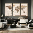 World Map Canvas Print – Framed Detailed Map of the World by MyGreatCanvas | Canvas Wall Art Prints | Photo Prints & Wall Decor