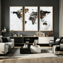Large World Map Canvas Print – Framed Travel Map Wall Art