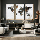 Large World Map Canvas Print – Framed Travel Map Wall Art