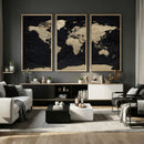 World Map Wall Art Print – Detailed Map of the World Wall by MyGreatCanvas | Canvas Wall Art Prints | Photo Prints & Wall Decor
