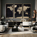 World Map Wall Art Print – Detailed Map of the World Wall