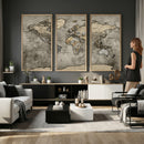 World Map Canvas Print – Detailed Map of the World Wall Art