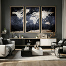 Vintage World Map Canvas Wall Art – Antique Triptych Map by MyGreatCanvas | Canvas Wall Art Prints | Photo Prints & Wall Decor