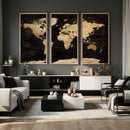 Extra Large World Map Canvas Print – Detailed Map Classic