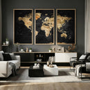 World Map Canvas Wall Art with Famous Landmarks – Framed by MyGreatCanvas | Canvas Wall Art Prints | Photo Prints & Wall Decor