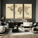 Extra Large World Map Canvas Print – Detailed Map of the by MyGreatCanvas | Canvas Wall Art Prints | Photo Prints & Wall Decor