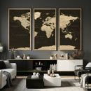 World Map Canvas Print – Framed World Map Wall Art for