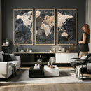 World Map Canvas Print – Detailed Map of the World Wall Art