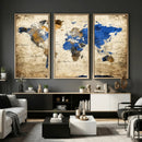 World Map Canvas Print – Colorful Abstract Travel Map, by MyGreatCanvas | Canvas Wall Art Prints | Photo Prints & Wall Decor
