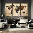 World Map Wall Art Canvas Print, Modern Decorative Framed by MyGreatCanvas | Canvas Wall Art Prints | Photo Prints & Wall Decor