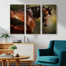 Majestic Brown Horse Wall Art Canvas Print – Framed