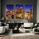 Boston Wall Art Canvas Print, Boston City Downtown Night by MyGreatCanvas | Canvas Wall Art Prints | Photo Prints & Wall Decor