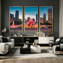 Chicago Wall Art Canvas Print - Chicago City Downtown Night by MyGreatCanvas | Canvas Wall Art Prints | Photo Prints & Wall Decor