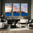 Chicago Wall Art Canvas Print - Chicago City Downtown Night by MyGreatCanvas | Canvas Wall Art Prints | Photo Prints & Wall Decor