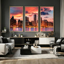 Chicago Wall Art Canvas Print - Chicago City Downtown Night by MyGreatCanvas | Canvas Wall Art Prints | Photo Prints & Wall Decor