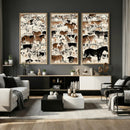 Farmhouse Animals Horse Longhorn Cow Wall Art Canvas Print - by MyGreatCanvas | Canvas Wall Art Prints | Photo Prints & Wall Decor