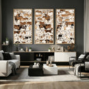 Large Longhorn Wall Art Canvas Print - Abstract Cow Animal by MyGreatCanvas | Canvas Wall Art Prints | Photo Prints & Wall Decor